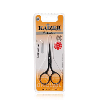 Маникюрные ножницы Kaizer 404012, прямые, серебро, ручная алмазная заточка