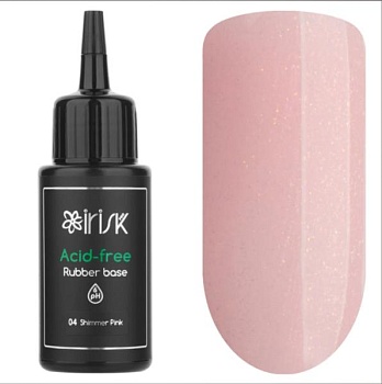 База каучуковая бескислотная Acid-free Rubber Base, 50мл IRISK (04 Shimmer Pink)