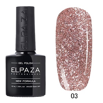 Гель-лак Elpaza (Эльпаза) светоотражающий Platinum 03, 10 мл