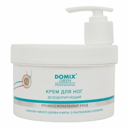Domix (Домикс) Крем для ног дезодорирующий с серебром и маслом чайного дерева, 500 мл