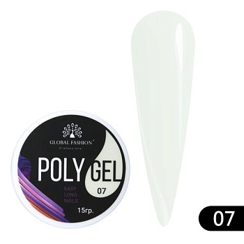 Полигель (PolyUVGel) Global Fashion (Глобал Фэшн) 07, 15 мл Полигель (PolyUVGel) Global Fashion (Глобал Фэшн) 07, 15 мл