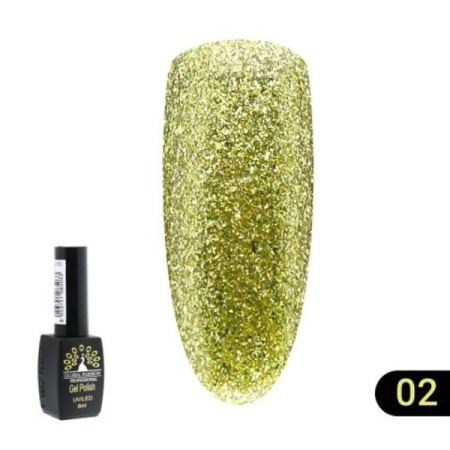 Гель-лак Global Fashion (Глобал Фэшн) Gold 002, 8 мл