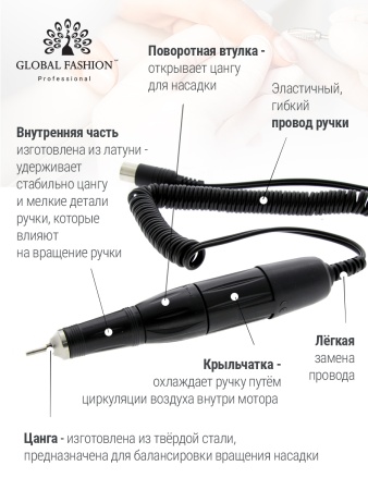 Аппарат для маникюра и педикюра Global Fashion (Глобал Фэшн) GF-119