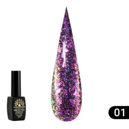 Гель-лак Global Fashion (Глобал Фэшн) Shine Spectrum 301, 8 мл