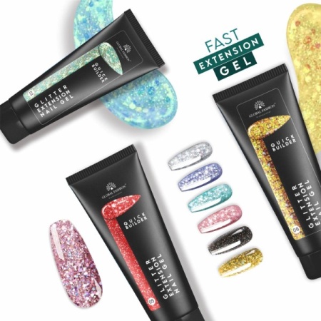 Полигель Global Fashion (Глобал Фэшн) Fast Extension Gel с глиттером 004, 30 мл Полигель Global Fashion (Глобал Фэшн) Fast Extension Gel с глиттером 004, 30 мл