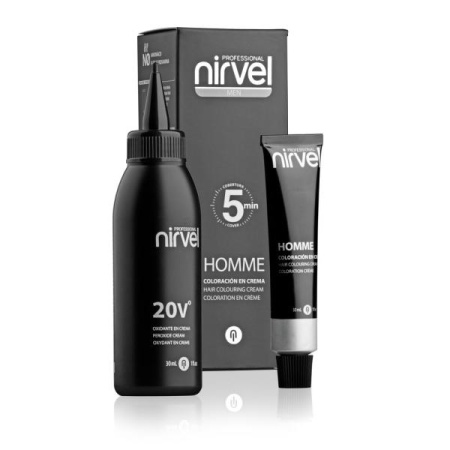 Nirvel (Нирвел) камуфляж для волос Homme Dark Chestnut, светло-каштановый CT-7, 60 мл