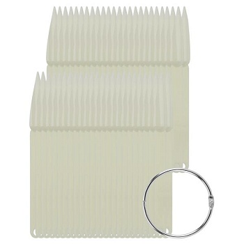 Палитра Веер стилеты на 50 цветов PET на кольце, матовая