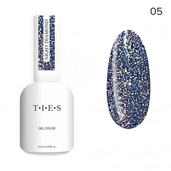 Гель-лак Ties Night Diamond светоотражающий #05, 10 мл Гель-лак Ties Night Diamond светоотражающий #05, 10 мл