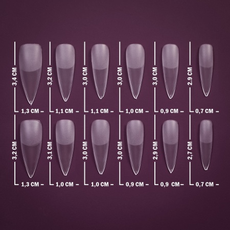 Гелевые типсы Optima Стилет матовые 120 шт.