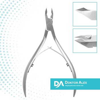 Кусачки для кожи Doktor Alex, двойная пружина 4 мм, С-0403