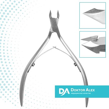 Кусачки для кожи Doktor Alex, двойная пружина 4 мм, С-0401