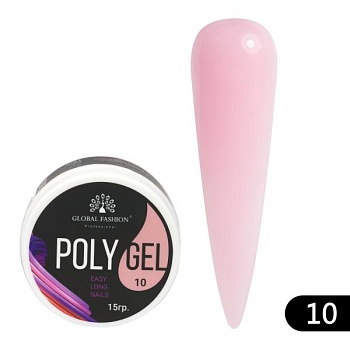 Полигель (PolyUVGel) Global Fashion (Глобал Фэшн) 10, 15 мл Полигель (PolyUVGel) Global Fashion (Глобал Фэшн) 10, 15 мл