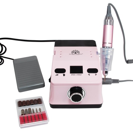 Аппарат для маникюра и педикюра Global Fashion (Глобал Фэшн) ZS-718, розовый, 50000 об.