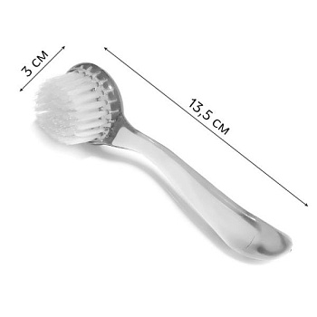 Щетка Массажка мягкая для чистки от опила серебряная, 1 шт