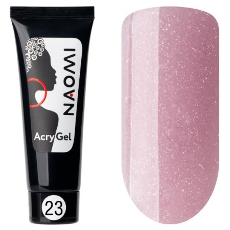 Полигель Naomi AcryGel 23 Натурально-розовый (мерцание), 15гр