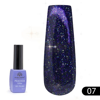 Гель-лак Global Fashion (Глобал Фэшн) Peacock 07, 8 мл Гель-лак Global Fashion (Глобал Фэшн) Peacock 07, 8 мл
