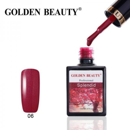 Гель-лак Golden Beauty (Голден Бьюти) 06 Splendid, 14 мл