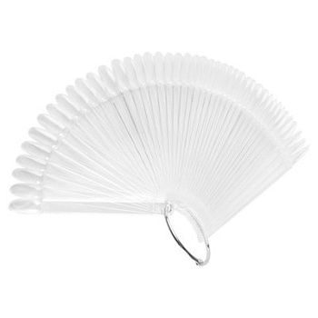 Палитра Веер миндалевидный на 50 цветов PET на кольце, прозрачная