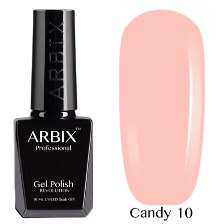 Гель-лак Arbix (Арбикс) Candy нежный поцелуй № 010, 10 мл