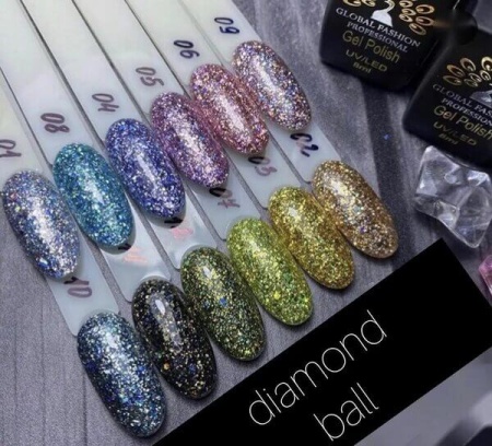 Гель-лак Global Fashion (Глобал Фэшн) Diamond Ball 002, 8 мл Гель-лак Global Fashion (Глобал Фэшн) Diamond Ball 002, 8 мл