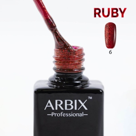 Гель-лак Arbix (Арбикс) Ruby 006 Красный Песок, 10 мл Гель-лак Arbix (Арбикс) Ruby 006 Красный Песок, 10 мл