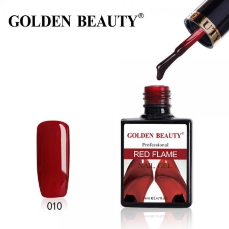 Гель-лак Golden Beauty (Голден Бьюти) Red Flame 10, 14 мл