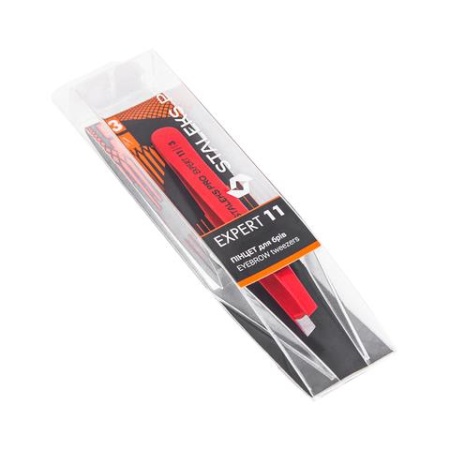 Staleks (Сталекс) Пинцет для бровей EXPERT 11 TYPE 3 (широкие скошенные кромки, красный), TE-11/3r Staleks (Сталекс) Пинцет для бровей EXPERT 11 TYPE 3 (широкие скошенные кромки, красный), TE-11/3r