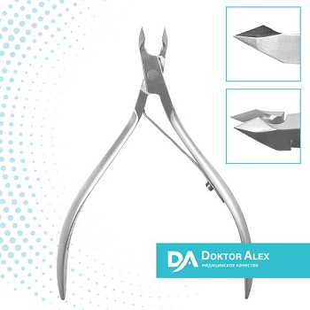 Кусачки для кожи Doktor Alex, одинарная пружина 6 мм, С-0608