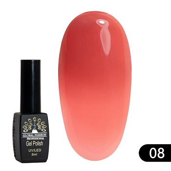 Гель-лак Global Fashion (Глобал Фэшн) Термо 008, 8 мл Гель-лак Global Fashion (Глобал Фэшн) Термо 008, 8 мл
