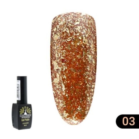 Гель-лак Global Fashion (Глобал Фэшн) Gold 003, 8 мл