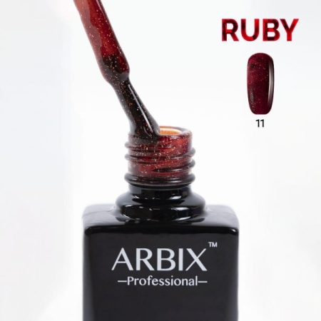 Гель-лак Arbix (Арбикс) Ruby 011 Искры Бордо, 10 мл