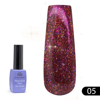 Гель-лак Global Fashion (Глобал Фэшн) Peacock 05, 8 мл Гель-лак Global Fashion (Глобал Фэшн) Peacock 05, 8 мл