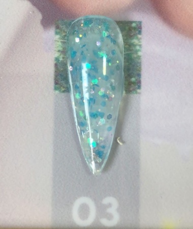 Полигель Global Fashion (Глобал Фэшн) Fast Extension Gel с глиттером 003, 30 мл