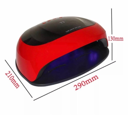 T2 лампа для ногтей гибридная UV+LED красная, 72 W T2 лампа для ногтей гибридная UV+LED красная, 72 W