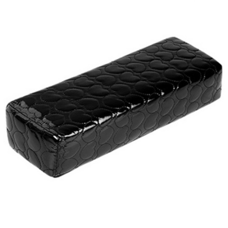 Подставка для рук, черная, с сердечками, 28х10х6 см