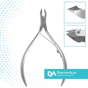Кусачки для кожи Doktor Alex, одинарная пружина 5 мм, С-0505