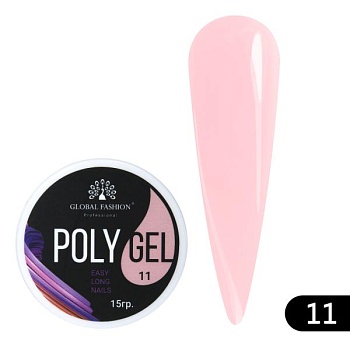 Полигель (PolyUVGel) Global Fashion (Глобал Фэшн) 11, 15 мл Полигель (PolyUVGel) Global Fashion (Глобал Фэшн) 11, 15 мл