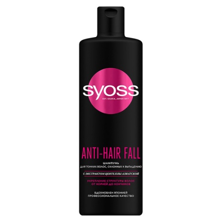 Syoss (Сьёсс) Anti Hair Fall шампунь для тонких волос, склонных к выпадению,  450 мл