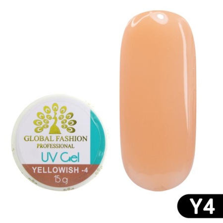 Гель для наращивания ногтей Global Fashion (Глобал Фэшн) Yellowish-4, 15 мл