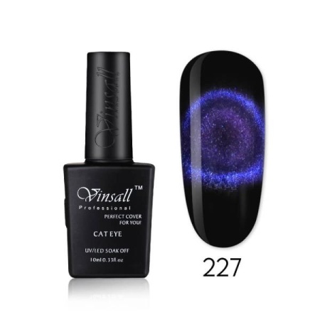 Гель-лак Vinsall (Винсал) Cats Eye № 227 кошачий глаз, 10 мл