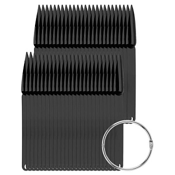 Палитра Веер стилеты на 50 цветов PET на кольце, черная