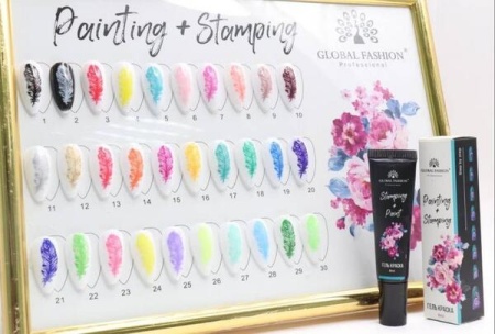 Global Fashion (Глобал Фэшн) краска для стемпинга и китайской росписи 023, 8 мл