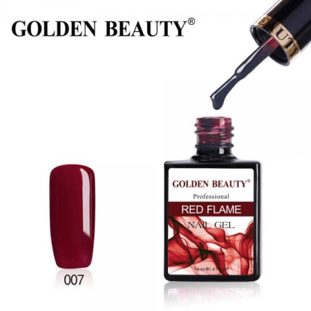 Гель-лак Golden Beauty (Голден Бьюти) Red Flame 07, 14 мл