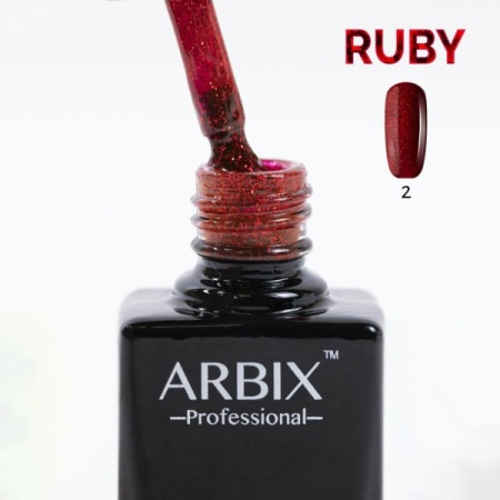 Гель-лак Arbix (Арбикс) Ruby 002 Ча-Ча-Ча, 10 мл
