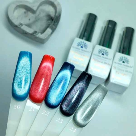 Гель-лаки Global Fashion Cat Eyes 3D Snow White 22, 8 мл