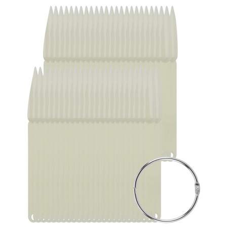 Палитра Веер стилеты на 50 цветов PET на кольце, матовая