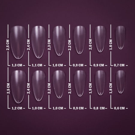 Гелевые типсы Optima Миндаль матовые 120 шт.