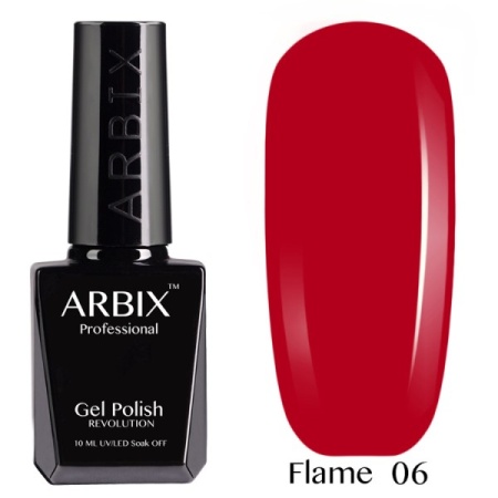 Гель-лак Arbix (Арбикс) Flame любовный роман № 006, 10 мл