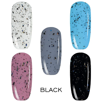 Топ Elpaza (Эльпаза) Flakes без липкого слоя Black, 10мл Топ Elpaza (Эльпаза) Flakes без липкого слоя Black, 10мл