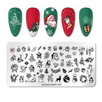 Пластина для стэмпинга (Новогодняя, зима) Nicole DIary-197